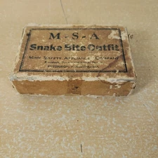 Vintage MSA Snake Bite Kit Original Complete Mine Safety Appliance Old Box PARTS