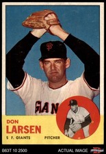 1963 Topps #163 Don Larsen Giants 5 - EX