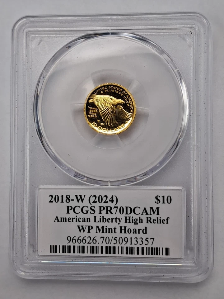 2018-W (2024) $10 Liberty Gold WP Mint Hoard PCGS PR70 David Hall Sig Label - Image 4 of 4
