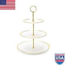 3 Tier Cupcake Stand Plastic Tiered Serving Stand Dessert Tower Tray for Party