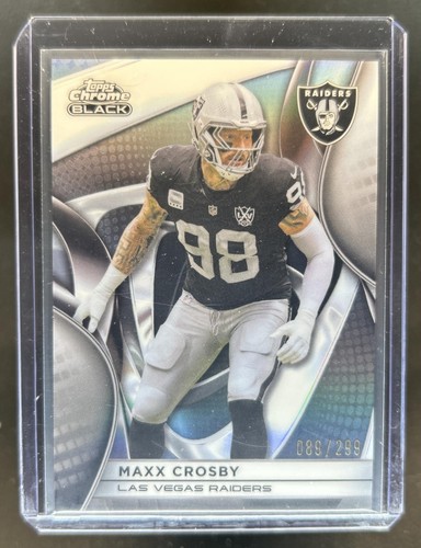 2025 Topps Chrome Black Maxx Crosby Refractor #/299 Raiders