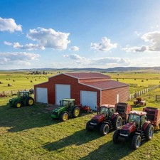 42 x 30 x 13ft Heavy-Duty Metal Farm Garage Barn Storage Shed Building