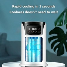 6-Speeds Portable Air Cooler Fan 300ML Tank Ice Cold Cooling Conditioner Summer