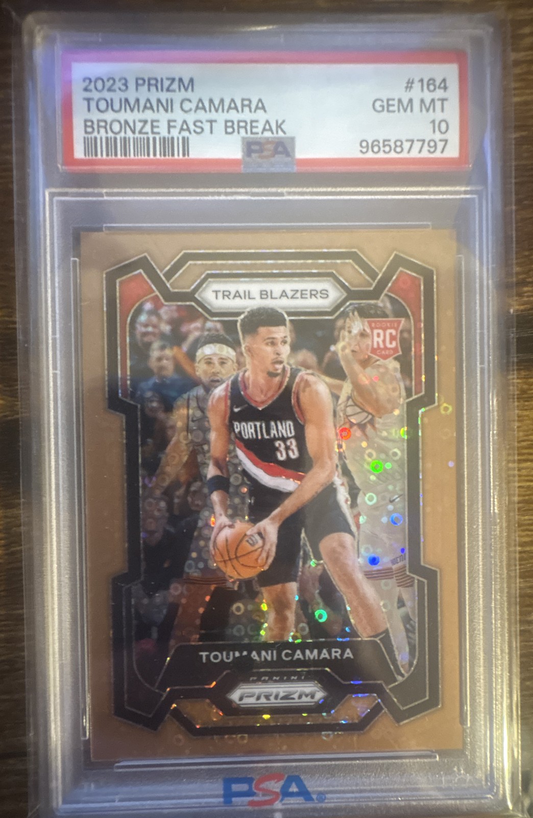 2023-24 Panini Prizm - Toumani Camara #164 Bronze Fast Break Prizm 5/20 (RC)