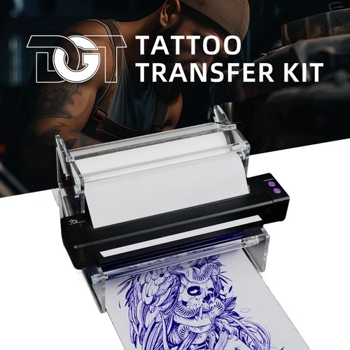 Wireless Tattoo Printer Kit with Holder and Thermal Roll Stencil Paper Easy Use - product listing photo