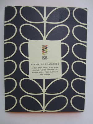 NIB Orla Kiely Postcard Set of 12 Read Description HTF Linear Stem Combination