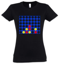 Connect Four Board Women T-Shirt Game Gamer Retro Geek Nerd Four in a Row