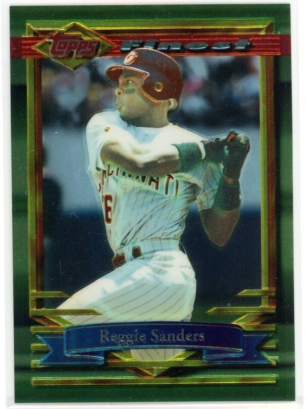 Reggie Sanders 1994 Topps Finest Baseball Preproduction #43