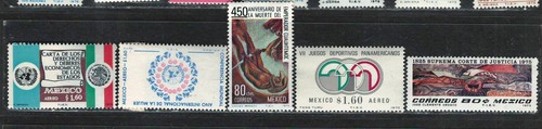 MÉXICO 1975 INCREÍBLE LOTE DE SELLOS POSTALES DE AIRE MUY FINOS SIN MONTAR O NUNCA MONTADO Scott# C456-470 y MÁS - Imagen 6 de 6