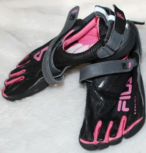 hot pink fila slides