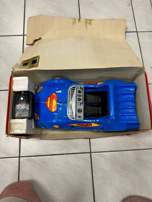 1979 Fabianplastica Superman Car with Remote Control Box 45cm Long