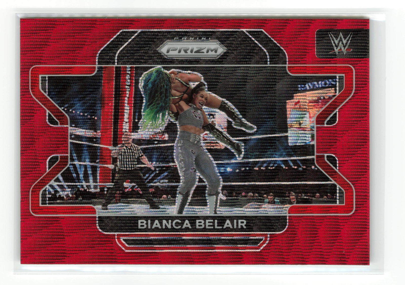 BIANCA BELAIR #9 2022 PANINI PRIZM WWE RED WAVE
