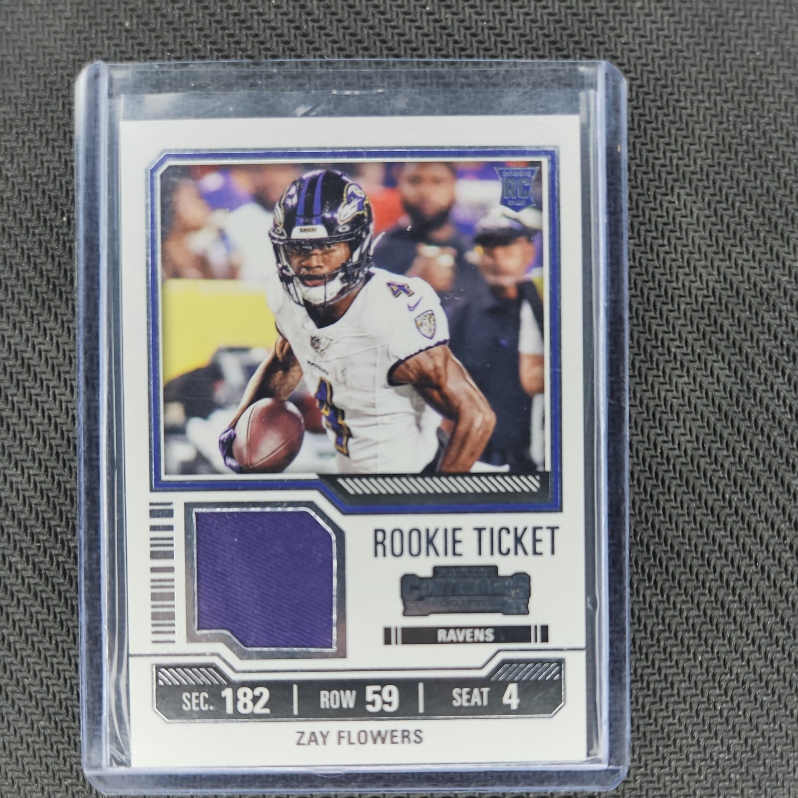 2023 Panini Contenders - Rookie Ticket Swatches  Zay Flowers