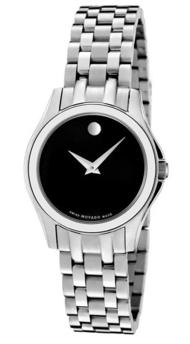 Movado Swiss Women\'s Watch model 0605974 $895 Movado Museum Classic Stainless Steel Blue Dial Watch  main image 4