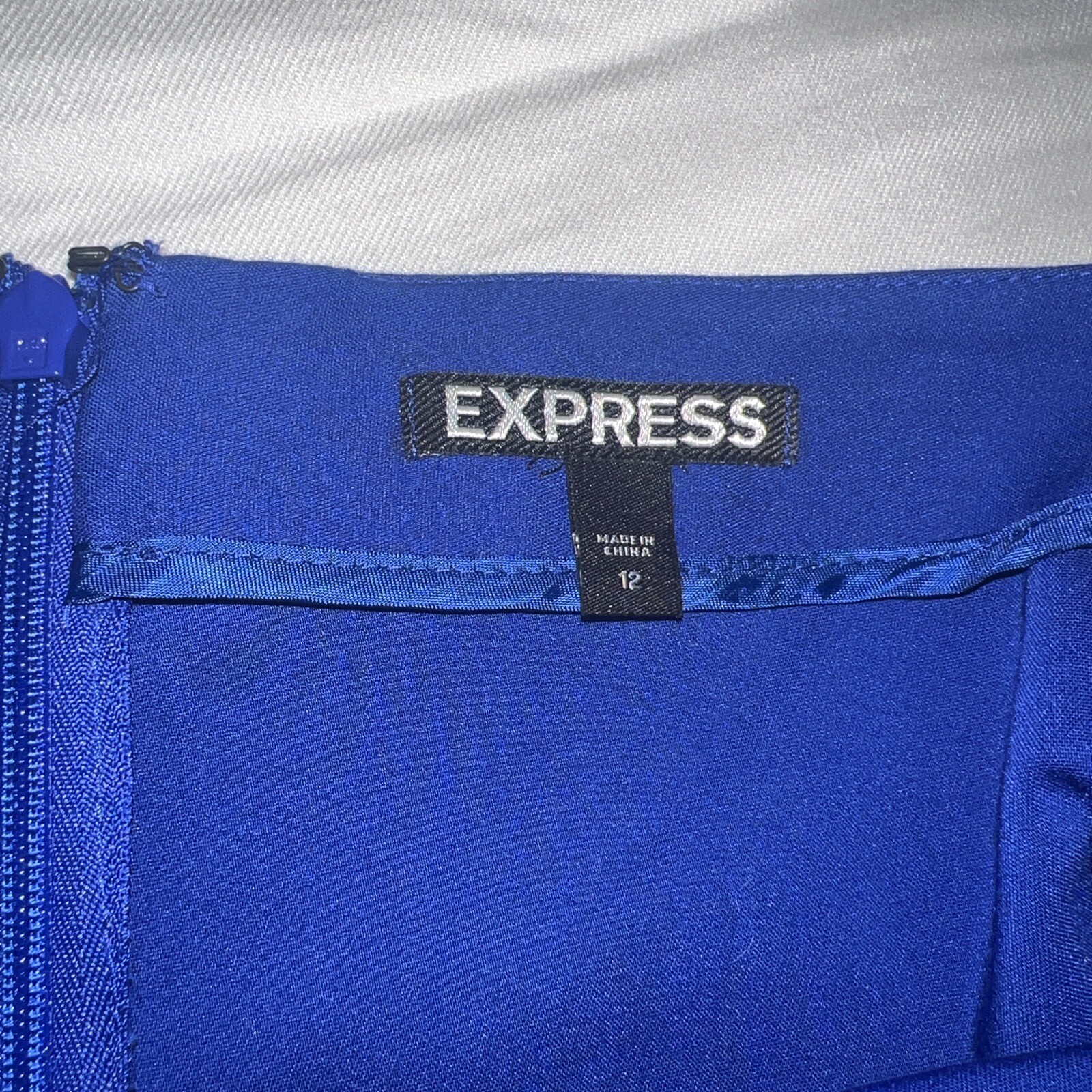 Express Womens Stretch Polyester Solid Royal Blue… - image 4