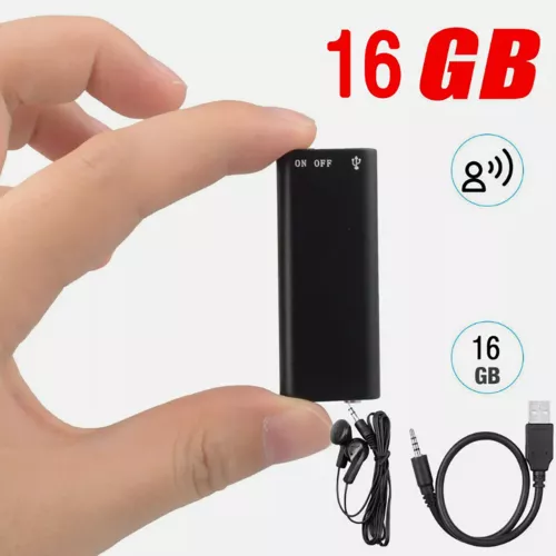 Mini Spy Hidden Audio Recorder Voice Activated Office Listening Device 16GB US - Picture 2 of 12