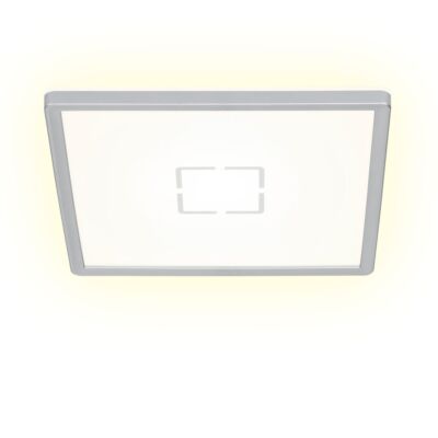LED Deckenleuchte Flach Panel Backlighteffekt Neutralweiß 29,3cm Silber