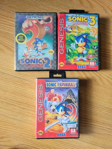 Sonic the Hedgehog 2 - 3 - SpinBall (Sega Genesis, 1994) Complete CIB