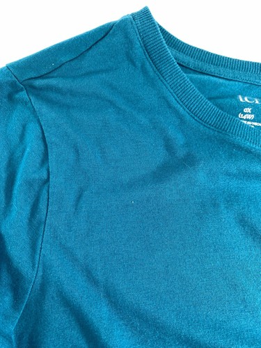 Terra & Sky Womens Sweater Size 0X 14W Blue Green Solid Long Sleeve Knit Popover - Picture 6 of 8