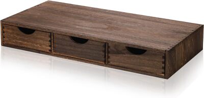 Coffee Pods Storage Holder Cabinet Vintage Countertop Drawers brown 