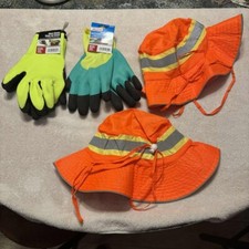 2 sets each Ironwear adjustable safety Hat And High Quality Work Gloves