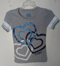 JUSTICE girl's GYMNAST/GRAY/SHORT/SLEEVE/TOP  10 REALLY/CUTE  