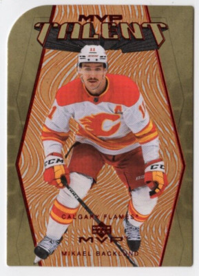 2023-24 Upper Deck MVP Mikael Backlund #MT-94 Gold Talent /250 Calgary Flames