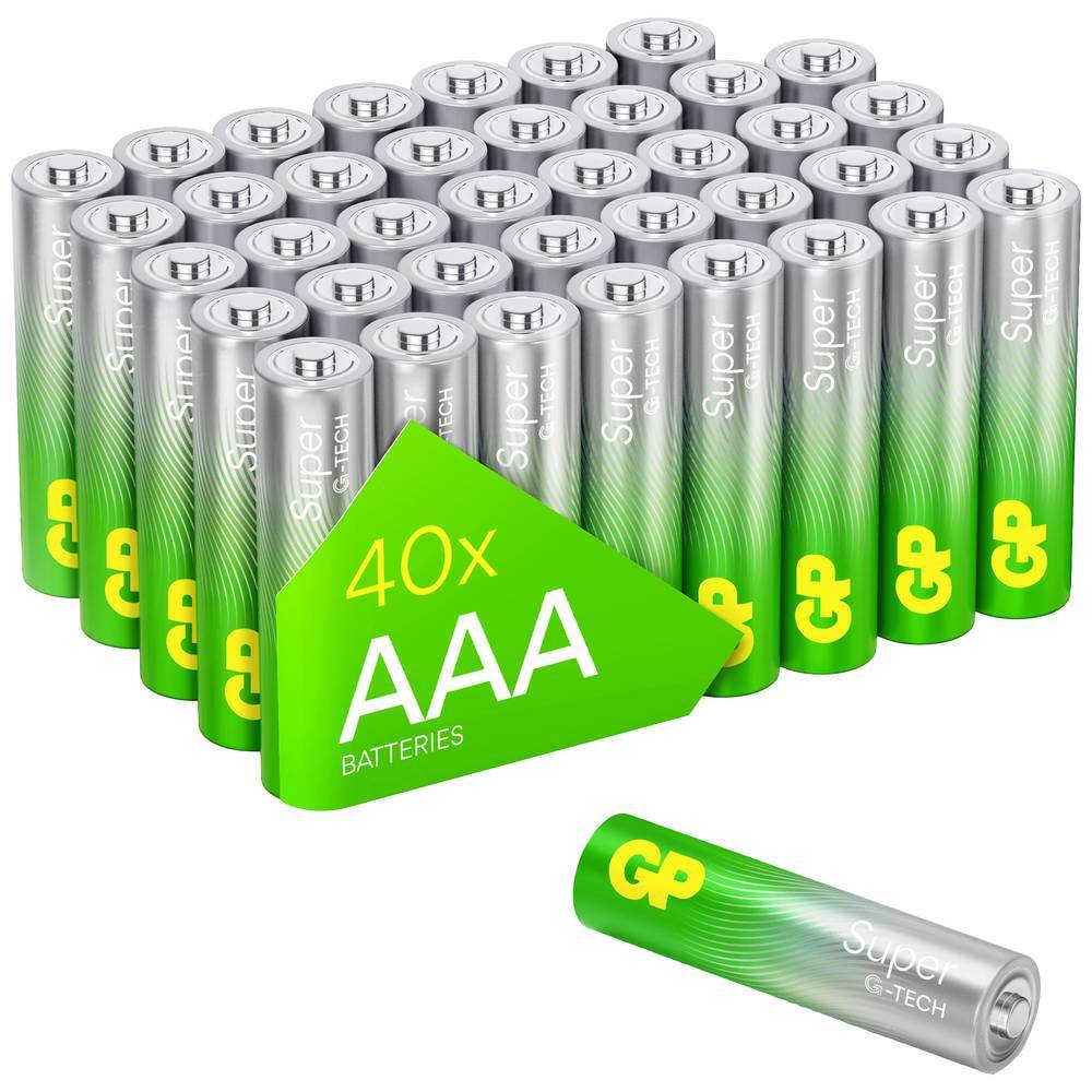 GP Super Batteria Ministilo (AAA) Alcalina/manganese 1.5 V 40 pz.