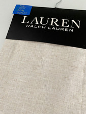 Ralph Lauren Window Curtains Blackout 2 Panel 52 x 96 Linen Natural Herringbone