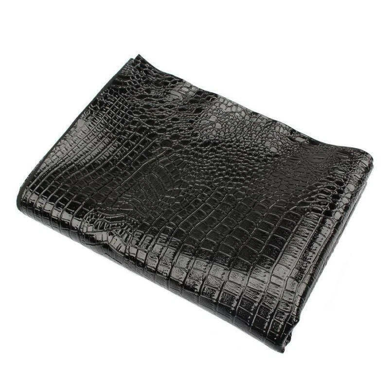 Hágalo usted mismo Funda de asiento de motocicleta ATV con patrón de cuero de cocodrilo 70x100 cm 27x39" universal Foto 2 de 4