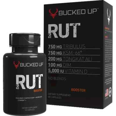 Bucked Up RUT Testosterone Booster 90 Caps  FREE SHIPPING & Free Sample