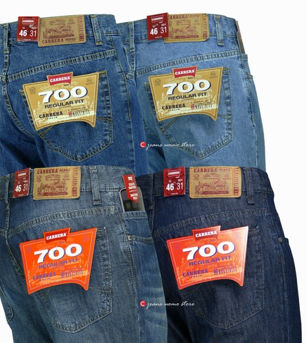 Jeans Uomo Carrera 700 pantalone 5 tasche cotone leggero x estate denim  regular | eBay