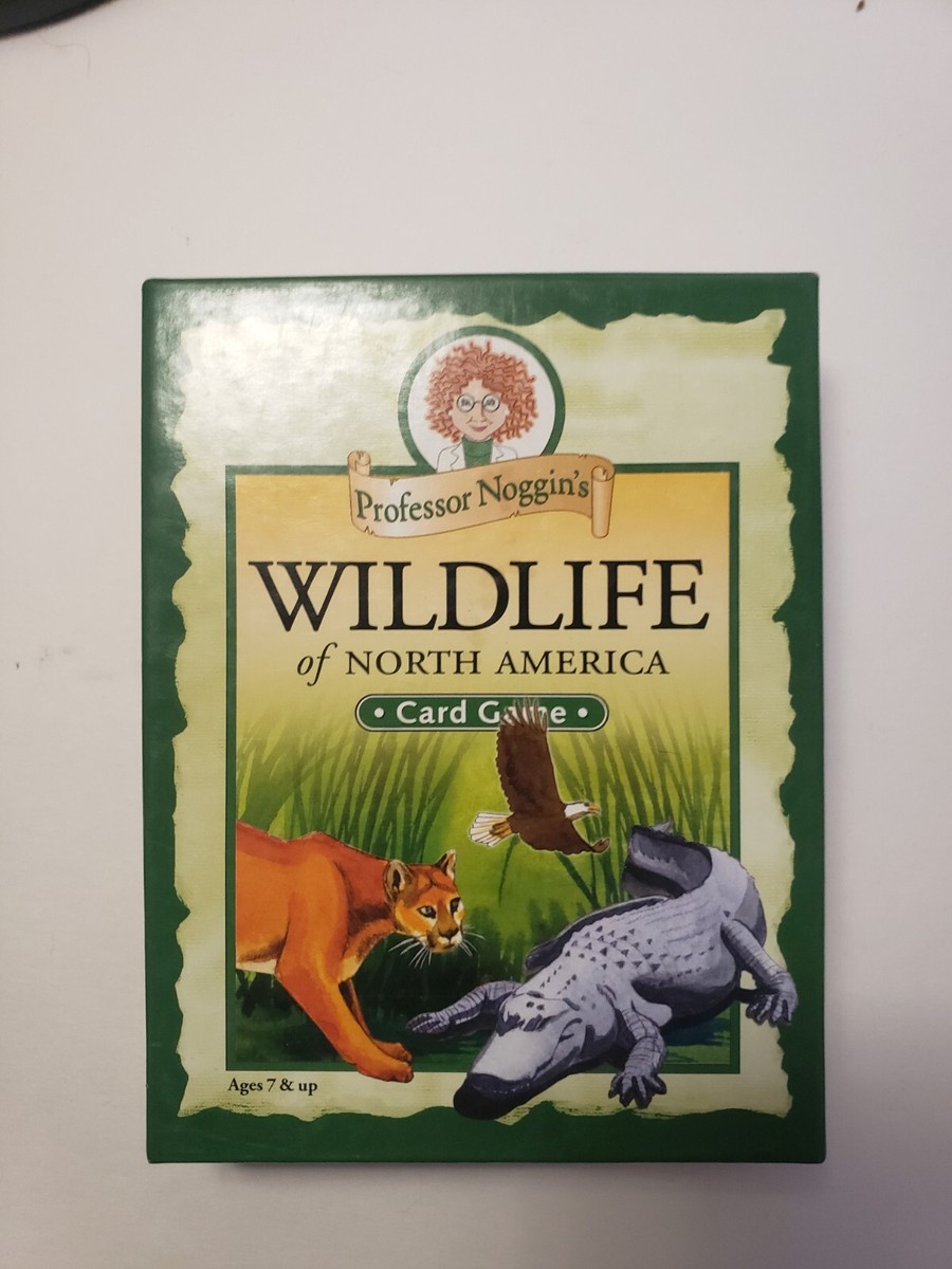 Professor Noggin's Wildlife Of North America Card Game - Educational Trivia Game For Kids, 30 Cards With Easy & Hard Questions