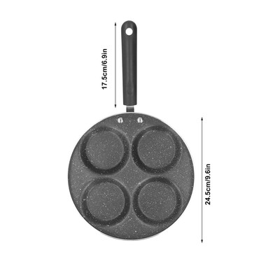 FA (Style 3)Eierbratpfanne Eisen Antihaft Mini Pfannkuchen Omelette Pfanne Küche