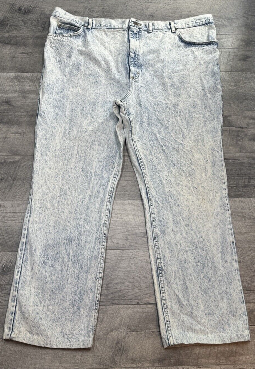 Vintage Lee Rider Stone Acid Wash Jeans Mens 46x31 Denim Baggy