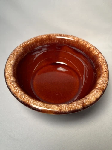 Vintage Hull Oven Proof USA Brown Drip Glaze Soup Cereal Bowl 5" x 2" VGUC
