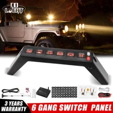 6 Gang Auxiliary Handle Switch Panel Relay System for Jeep Wrangler JL Gladiator
