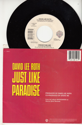 DAVID LEE ROTH (VAN HALEN) - JUST LIKE PARADISE - ORIGINAL 45 WPS