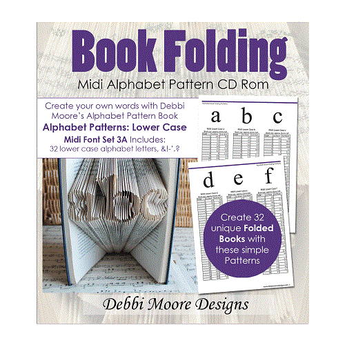 Debbi Moore Book Folding Alphabet Pattern Midi Font Set 3A Lower Case CD 324644
