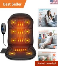 Almohadilla para silla masajeador de espalda, cojín de asiento de masaje, masajeador de espalda con calor, 4 vibraciones...