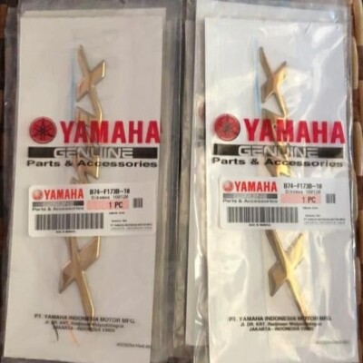 GENUINE NEW YAMAHA X-MAX250 X-MAX300 X-MAX400 GOLD 3D EMBLEM B74-F173B-10 (2PCS)