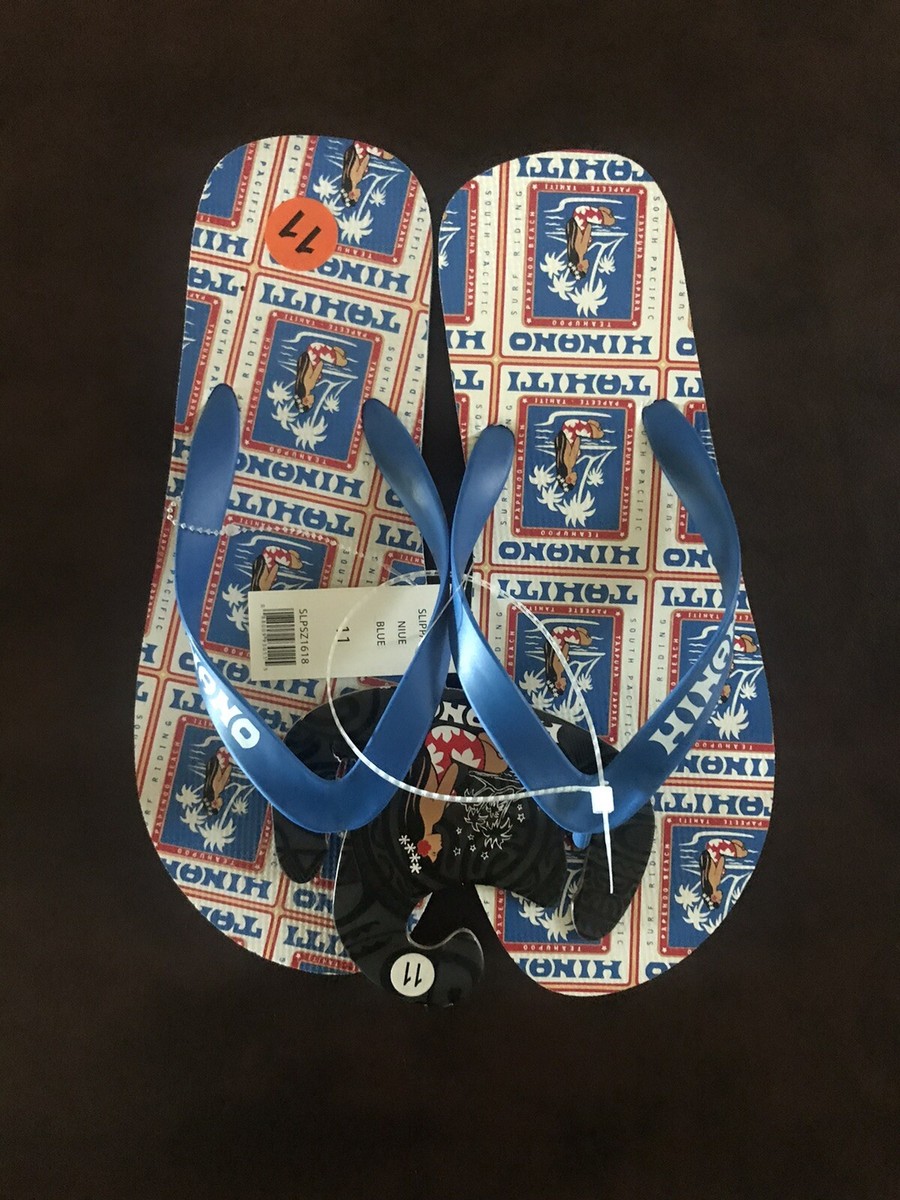 Hinano Tahiti Women Slippers, Size 11 Beach Flip Flips Sandals