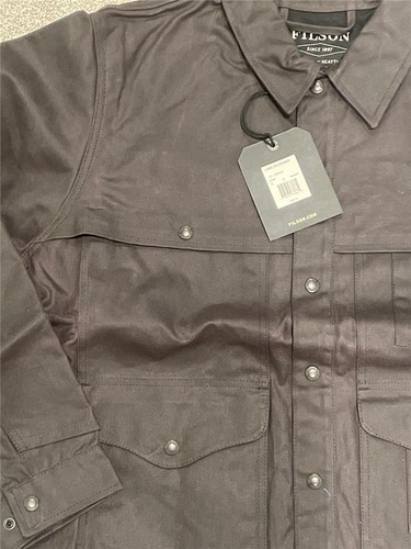 FILSON Tin Cloth Lined Cruiser Cinder (Black) Mens Waxed Canvas XL New - Picture 5 of 7