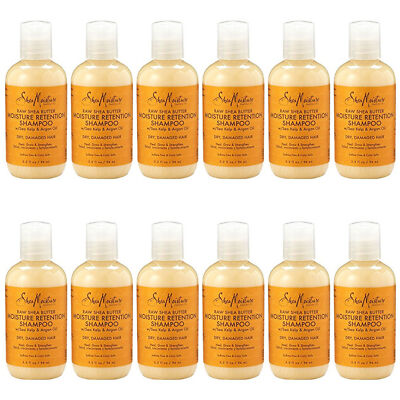Pack of (12) New Shea Moisture Retention Shampoo, 3.2 fl oz