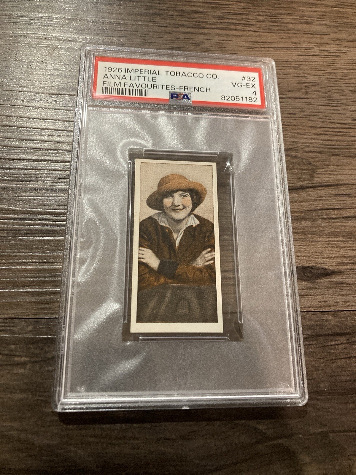 1926 Imperial Tobacco Co PSA 4 Anna Little #32 Film Favourites French