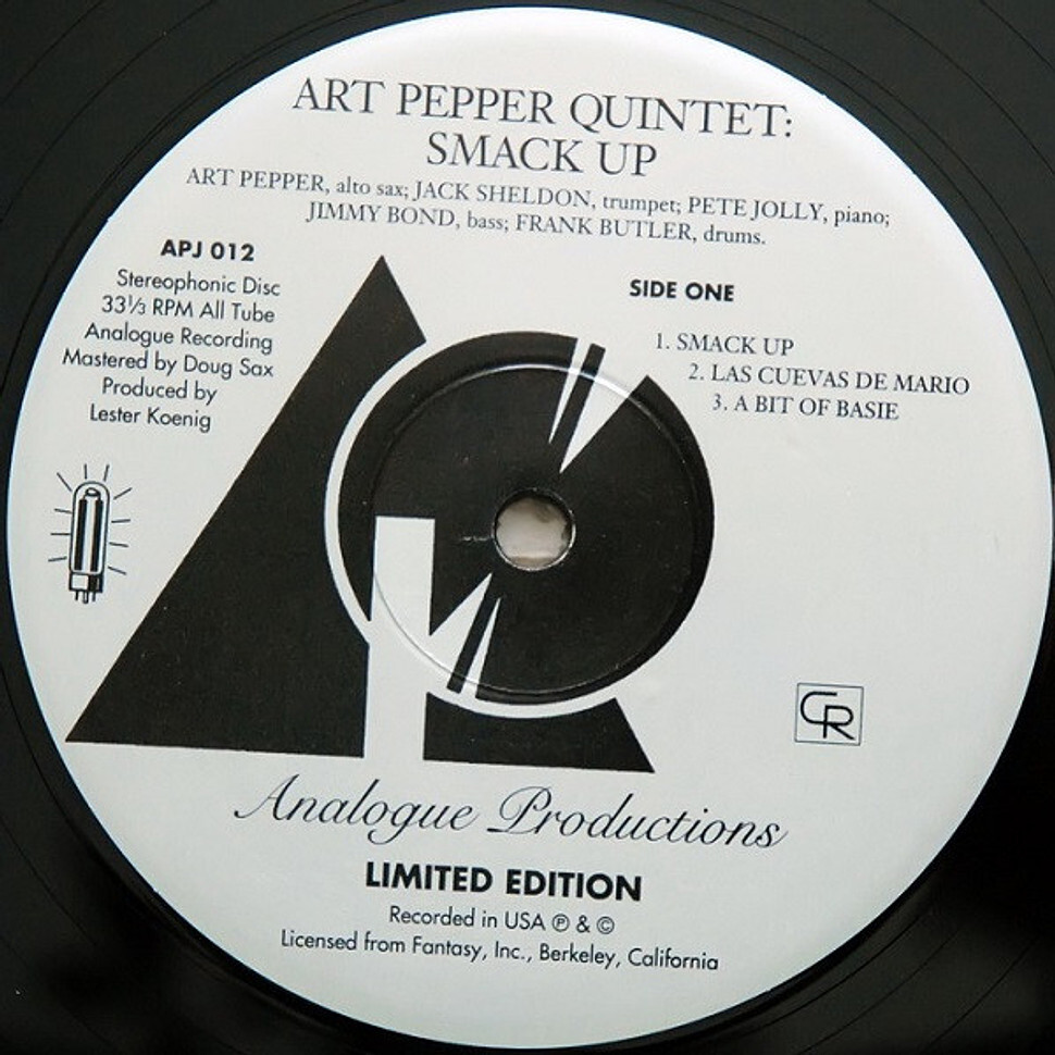 Art Pepper Quintet - Smack Up (Vinyl LP - 1992 - US
