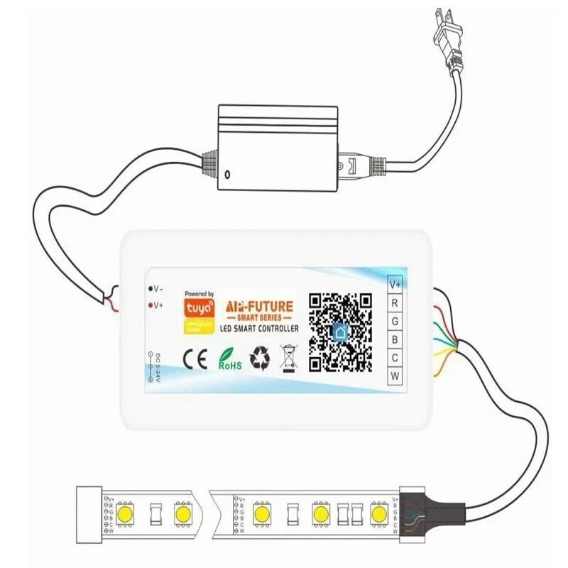 5-24V Tuya Wifi Wireless LED Controller Support voice Control for DIM  RGB Strip - Image 3 of 4