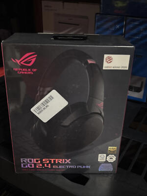 ASUS ROG Strix Go 2.4 Electro Punk Wireless Gaming Headphones Brand New!