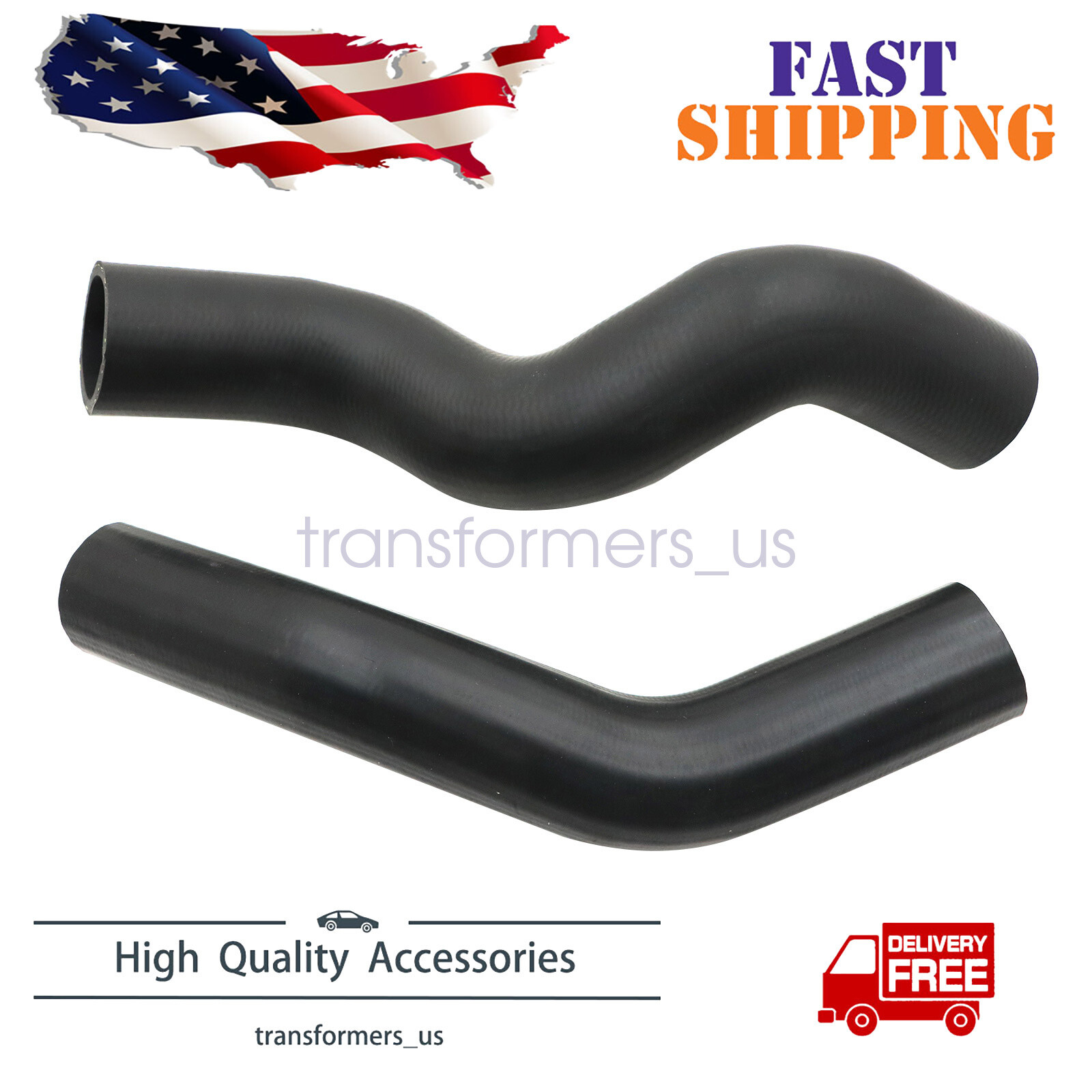 Jeep Liberty 2002-2007 3.7L V6 Upper & Lower Radiator Coolant Hose Set 2pcs