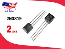 2N3819 (2 pcs) N-CH RF SS TO92 JFET Amplifier - Free & Fast shipping